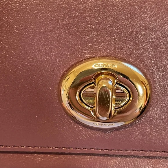 Coach Dark Lavender Leather Wallet - Picture 2 of 10